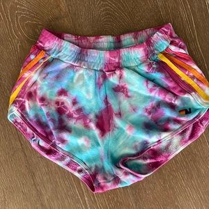 Aviator Nation Tie-Dye Shorts - Pink and Blue